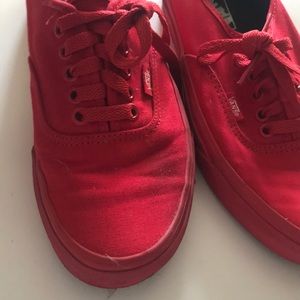 Vans Shoes - BARELY USED ALL RED LOW TOP VANS Vans Shoes - BARELY USED ALL RED LOW TOP VANS